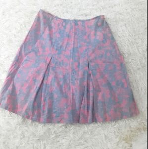 Funky People Pink Floral A-Line Skirt on Gray